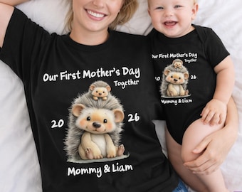 Camiseta personalizada para el primer Día de la Madre: Camiseta a juego para mamá e hija, regalo para el primer Día de la Madre de parte del bebé.