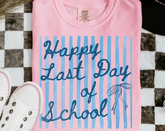 Camiseta para el último día de clases: Camiseta Comfort Colors para las vacaciones de verano, regalo de agradecimiento para el profesorado al final del curso.