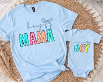 Camiseta a juego para mamá e hijo: Camiseta para mamá (niño) y para el hijo de mamá (niño), regalo del primer Día de la Madre de parte del bebé.