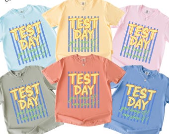 Camisetas a juego para profesores para el día del examen: Camiseta State Testing Comfort Colors, Camiseta School Team Testing