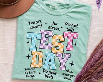 Camiseta para el día de exámenes para profesores: Camiseta Comfort Colors para la semana de exámenes, camiseta de ánimo