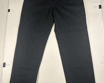 Pantalones de trabajo vintage Carhartt B177 para hombre, de corte relajado, de mezclilla, color negro, talla 40 x 32, fabricados en EE. UU.