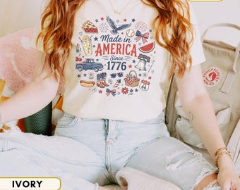 Comfort Colors, Made in America Since 1776 Shirt, Patriotic USA Tee, Fourth of July Graphic Shirt, America 250 Celebration T-Shirt Gift