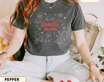 Comfort Colors, Doodle Mom Club Shirt, Goldendoodle Mom Tee, Cute Doodle Dog Lover Gift, Graphic T-Shirt for Dog Moms