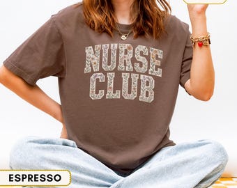 Comfort Colors Nurse Life Shirt, Floral RN Shirt, Registered Nurse Tee, Nursing School Gift, Future Nurse Gift, Cute Nurse Shirt