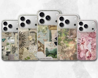 Funda para teléfono con diseño de periódico vintage para iPhone 17 Pro Max, 17e, 15, 14, 13 y Samsung S26 Ultra, S25 FE, A57, A56, Pixel 10, 9A