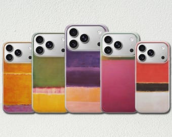 Abstract Color Block Phone Case Art Cover for iPhone 17 Pro Max, 17e, 15, 14, 13 & Samsung S26 Ultra, S25 FE, A57, A56, Pixel 10, 9A