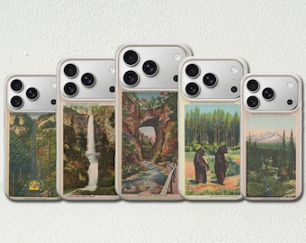 National Park Phone Case Postcard Nature Cover for iPhone 17 Pro Max, 17e, 15, 14, 13 & Samsung S26 Ultra, S25 FE, A57, A56, Pixel 10, 9A