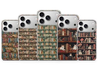 Étui de téléphone style bibliothèque pour iPhone 17 Pro Max, 17e, 15, 14, 13 et Samsung S26 Ultra, S25 FE, A57, A56, Pixel 10, 9A