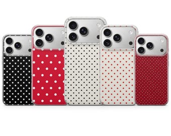 Polka Dot Phone Case Dotted Cover for iPhone 17 Pro Max, 17e, 15, 14, 13 & Samsung S26 Ultra, S25 FE, A57, A56, Pixel 10, 9A