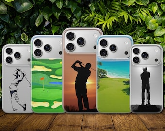 Funda para teléfono con diseño de swing de golf para iPhone 17 Pro Max, 17e, 15, 14, 13 y Samsung S26 Ultra, S25 FE, A57, A56, Pixel 10, 9A