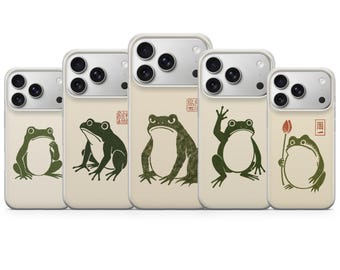 Grumpy Frog Phone Case Matsumoto Hoji Cover for iPhone 17 Pro Max, 16e,15, 14, 13 & Samsung S26 Ultra, S25 FE, A57, A56, Pixel 10, 9A