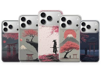 Capa de celular japonesa Sakura para iPhone 17 Pro Max, 17e, 15, 14, 13 e Samsung S26 Ultra, S25 FE, A57, A56, Pixel 10, 9A