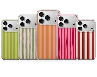 Striped Phone Case Lines Cover for iPhone 18 Pro Max, 17, 16, 15, Samsung S26 Ultra, S25 FE, A57, A56, Pixel 11, 10