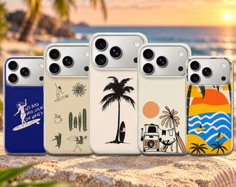 Surfing Phone Case Beach Cover for iPhone 18 Pro Max, 17, 16, 15, Samsung S26 Ultra, S25 FE, A57, A56, Pixel 11, 10