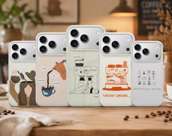 Funda para teléfono con diseño de café espresso para iPhone 18 Pro Max, 17, 16, 15, Samsung S26 Ultra, S25 FE, A57, A56, Pixel 11, 10