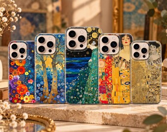 Gustav Klimt Phone Case Art Cover for iPhone 18 Pro Max, 17, 16, 15, Samsung S26 Ultra, S25 FE, A57, A56, Pixel 11, 10