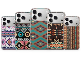 Funda Rodeo con diseño azteca para iPhone 17 Pro Max, 17e, 15, 14, 13 y Samsung S26 Ultra, S25 FE, A57, A56, Pixel 10, 9A