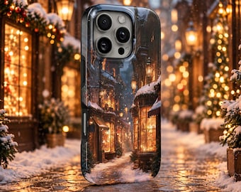 Winter Phone Case Town TOUGH Cover for iPhone 18 Pro Max, 17, 16, 15, Samsung S26 Ultra, S25 FE, A57, A56, Pixel 11, 10