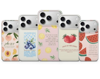 Funda cristiana con versículo bíblico para iPhone 17 Pro Max, 17e, 15, 14, 13 y Samsung S26 Ultra, S25 FE, A57, A56, Pixel 10, 9A
