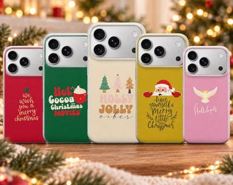 Christmas Phone Case Xmas Quote Cover for iPhone 18 Pro Max, 17, 16, 15, Samsung S26 Ultra, S25 FE, A57, A56, Pixel 11, 10