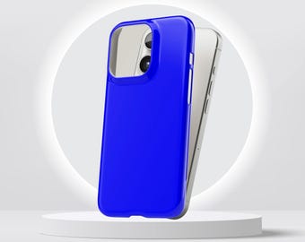 Neon Phone Case Blue TOUGH Cover for iPhone 17 Pro Max, 16e, 15, 14, 13 & Samsung S26 Ultra, S25 FE, A57, A56, Pixel 10, 9A