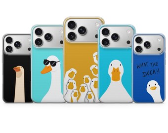 Funda divertida con diseño de pato y ganso para iPhone 17 Pro Max, 17e, 15, 14, 13 y Samsung S26 Ultra, S25 FE, A57, A56, Pixel 10, 9A