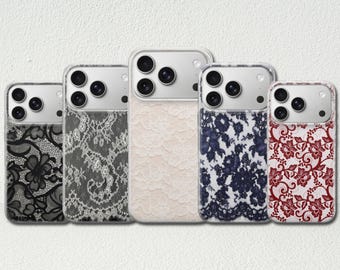 Lace Phone Case Mesh Lingerie Cover for iPhone 17 Pro Max, 17e, 15, 14, 13 & Samsung S26 Ultra, S25 FE, A57, A56, Pixel 10, 9A