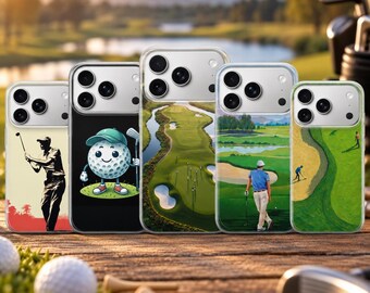 Golf Phone Case Golfer Cover for iPhone 18 Pro Max, 17, 16, 15, Samsung S26 Ultra, S25 FE, A57, A56, Pixel 11, 10