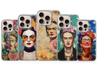 Frida Kahlo Phone Case Painting Art Cover for iPhone 17 Pro Max, 17e, 15, 14, 13 & Samsung S26 Ultra, S25 FE, A57, A56, Pixel 10, 9A