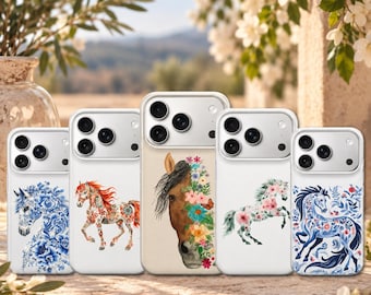 Horse Phone Case Animal Cover for iPhone 18 Pro Max, 17, 16, 15, Samsung S26 Ultra, S25 FE, A57, A56, Pixel 11, 10