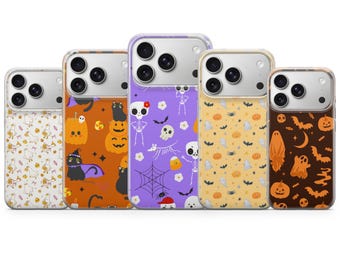 Coque de téléphone Halloween à motif effrayant pour iPhone 17 Pro Max, 17e, 15, 14, 13 et Samsung S26 Ultra, S25 FE, A57, A56, Pixel 10, 9A