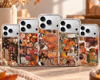 Autumn Phone Case Fall Collage Cover for iPhone 18 Pro Max, 17, 16, 15, Samsung S26 Ultra, S25 FE, A57, A56, Pixel 11, 10