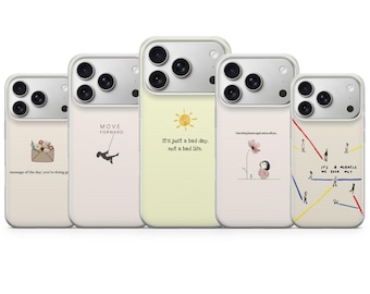 Funda para teléfono con cita motivacional y texto para iPhone 17 Pro Max, 17e, 15, 14, 13 y Samsung S26 Ultra, S25 FE, A57, A56, Pixel 10, 9A