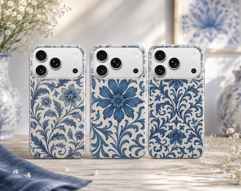 Coque de téléphone à fleurs pour iPhone 17 Pro Max, 17e, 15, 14, 13 et Samsung S26 Ultra, S25 FE, A57, A56, Pixel 10, 9A