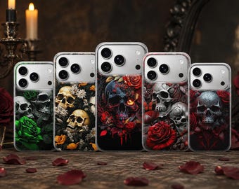 Funda para teléfono con diseño de esqueleto para iPhone 17 Pro Max, 17e, 15, 14, 13 y Samsung S26 Ultra, S25 FE, A57, A56, Pixel 10, 9A