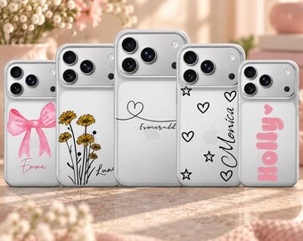 Custom Clear Phone Case Personalized Cover for iPhone 18 Pro Max, 17, 16, 15, Samsung S26 Ultra, S25 FE, A57, A56, Pixel 11, 10