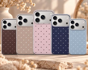 Polka Dot Phone Case Dotted Cover for iPhone 18 Pro Max, 17, 16, 15, Samsung S26 Ultra, S25 FE, A57, A56, Pixel 11, 10