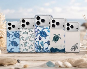 Coque de téléphone tortue pour iPhone 17 Pro Max, 17e, 15, 14, 13 et Samsung S26 Ultra, S25 FE, A57, A56, Pixel 10, 9A