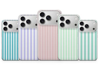 Funda para teléfono con rayas. Funda a rayas para iPhone 17 Pro Max, 17e, 15, 14, 13 y Samsung S26 Ultra, S25 FE, A57, A56, Pixel 10, 9A.