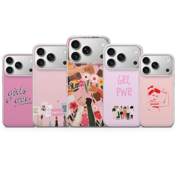 Women Phone Case Feminist Cover for iPhone 18 Pro Max, 17, 16e, 15, 14, 13 & Samsung S26 Ultra, S25 FE, A57, A56, Pixel 10, 9A