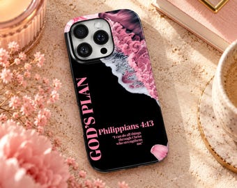 Christian Phone Case Bible Verse TOUGH Cover for iPhone 18 Pro Max, 17, 16, 15, Samsung S26 Ultra, S25 FE, A57, A56, Pixel 11, 10