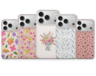 Spring Flower Handyhülle Blume Floral Cover für iPhone 17 Pro Max, 17e, 15, 14, 13 & Samsung S26 Ultra, S25 FE, A57, A56, Pixel 10, 9A