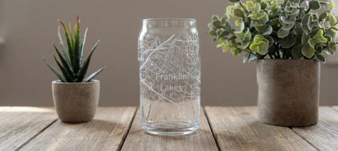 Etched Map Glasses – Custom City Map Drinkware - Etsy