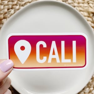 CALI Location Sticker | California | Los Angeles | San Francisco | City State Stickers | Ombré Stickers | Travel Decals