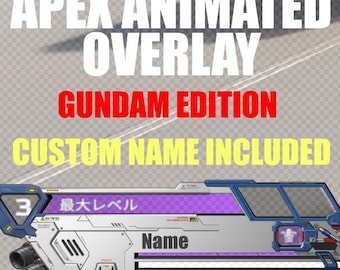 Superposición animada para transmisiones inspirada en Gundam: HUD de mechas de ciencia ficción para OBS y Twitch: marcos mecánicos, rejillas de ventilación animadas.