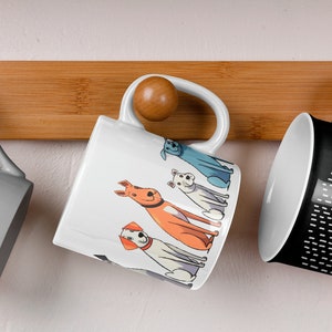 Dog Lineup mug, dog coffee mug, cute cartoon dog mug, fun coffee mug, dog lover mug, gift for dog mom, dog dad gift, cute dog parent present