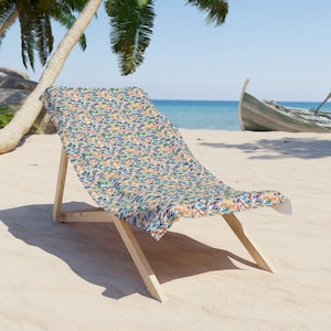 Colorful fronds Beach Towel, palm design, palm decor, gift for her, gift for him, dorm room towel, swimming towel, unique towel