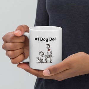 Nummer Eins Hund Dad, Hund Papa Geschenk, Vatertagsgeschenk, Hundeliebhaber Gif, Hundeliebhaber Kaffeetasse, glücklicher Hund Becher, Geburtstagsgeschenk für ihn