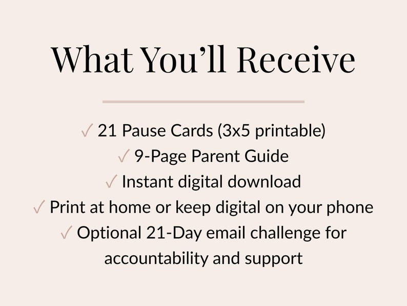 Printable Parenting Pause Cards | Instant Calm Strategies for Parents | Emotional Regulation Prompt Cards + Parent Guide (Digital Download) image 3